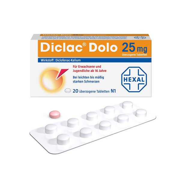 Diclac Dolo 25mg überzogene Tabl. 20 St