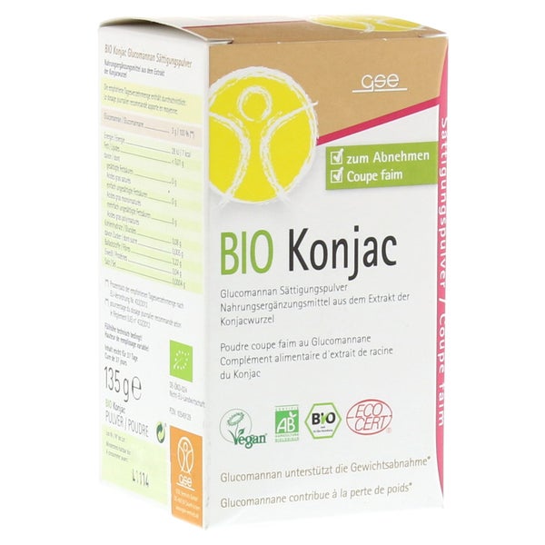 Gse Bio Konjac Glucomannan Sättigungspulver 135 g
