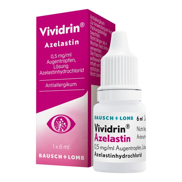 Vividrin Azelastin 0.5 Mg/ml Augentropfen 6 ml