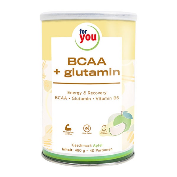 For You Bcaa + Glutamin Energy & Recovery Apfel 480 g