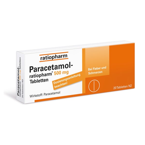 Paracetamol-ratiopharm 500mg Tabletten 20 St