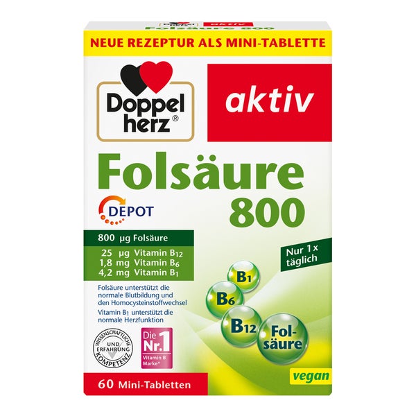 Doppelherz Folsäure 800 Depot 60 St