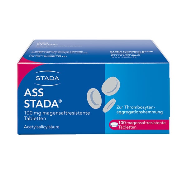 Ass Stada 100mg Magensaftresistente Tabletten 100 St