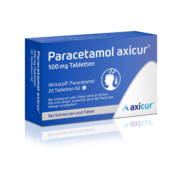Paracetamol Axicur 500 Mg Tabletten 20 St