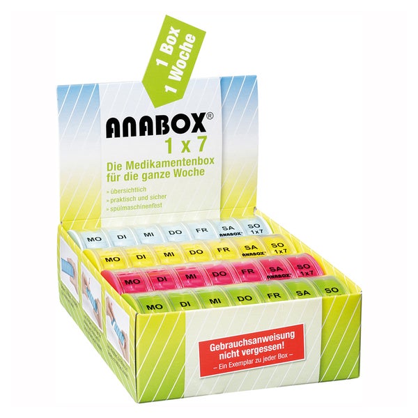Anabox 1x7 Bunt Deckel Klar 1 St