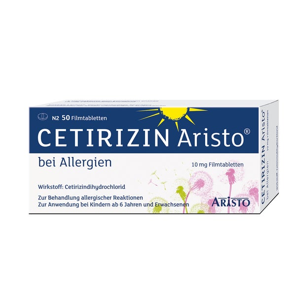 Cetirizin Aristo Bei Allergien 10mg Filmtabletten 50 St