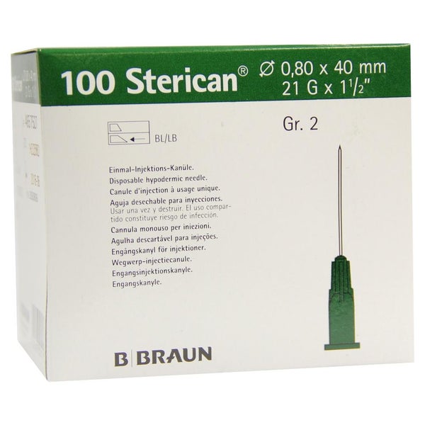 Sterican 0.80x40 Gruen L L 100 St