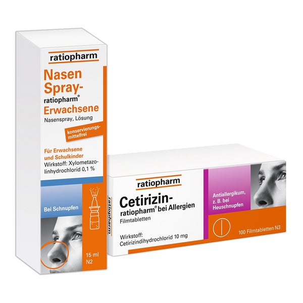 Sparset ratioph Cetirizin + N.spray Erw 1 Set