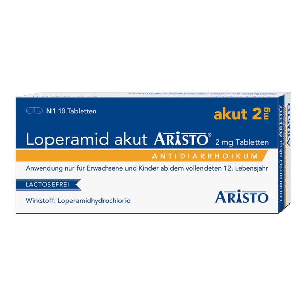 Loperamid Akut Aristo 2mg Tabletten 10 St