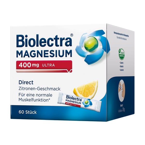 Biolectra Magnesium 400mg Ultra Direct Zitrone 60 St