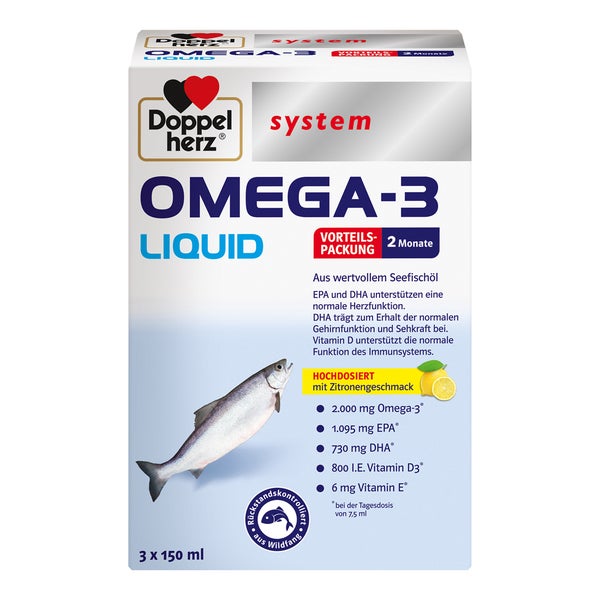 Doppelherz Omega-3 Liquid System 3X150 ml