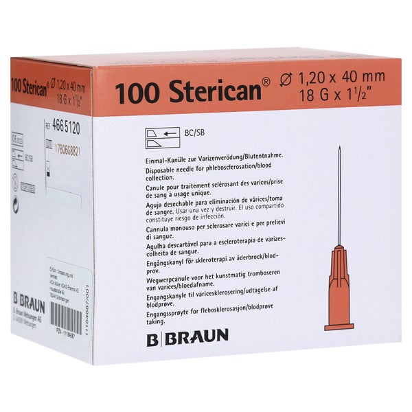 Sterican Kanülen 18 Gx1 1/2 1.2x40 Mm 100 St