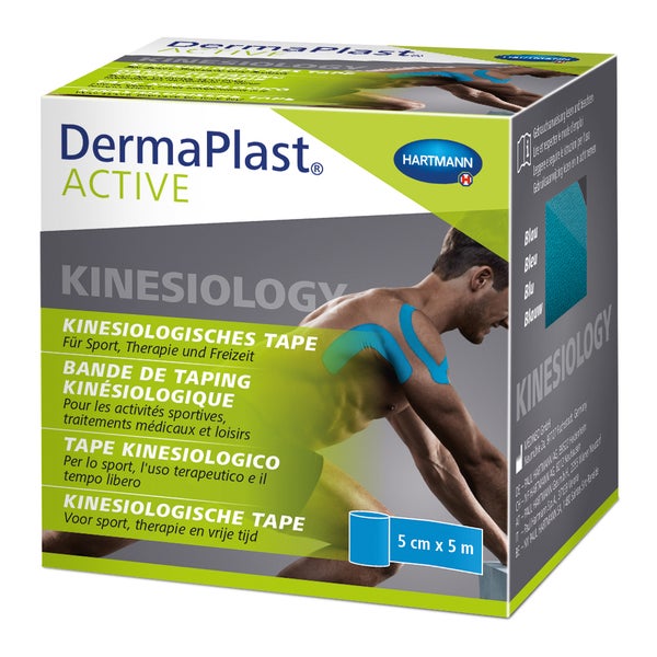 Dermaplast Active Kinesiology Tape Blau 5cm X 5m 1 St