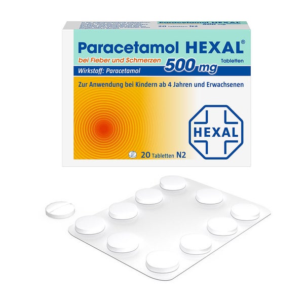 Paracetamol 500mg Hexal Bei Fieber Und Schmerzen 20 St