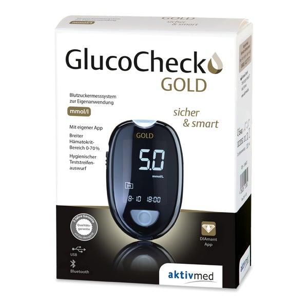 Glucocheck Gold Blutzuckermessgerät Set Mmol/l 1 St