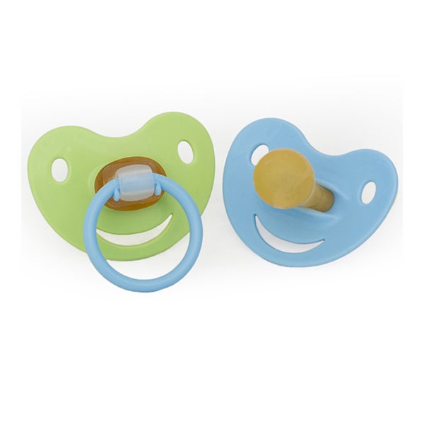 Beruhigungssauger Kirsch Latex 0-6m Pastell/bl/gr 2 St