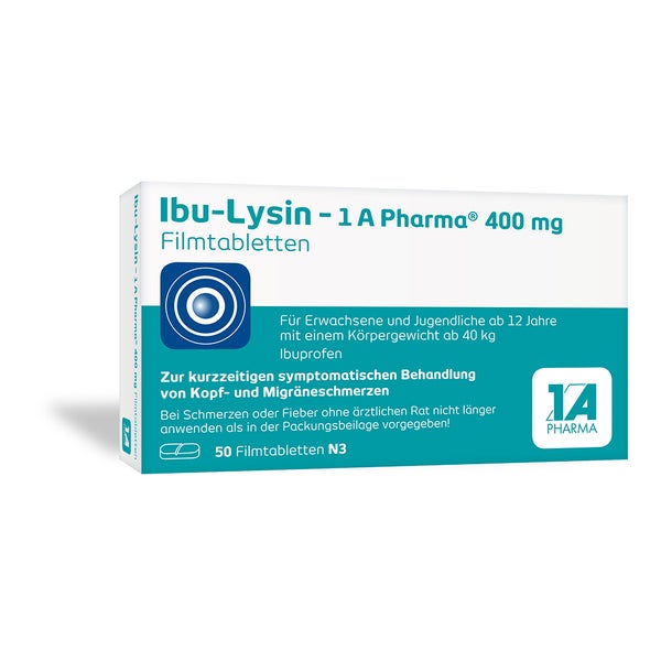 Ibu-lysin - 1 A Pharma 400 Mg Filmtabletten 50 St
