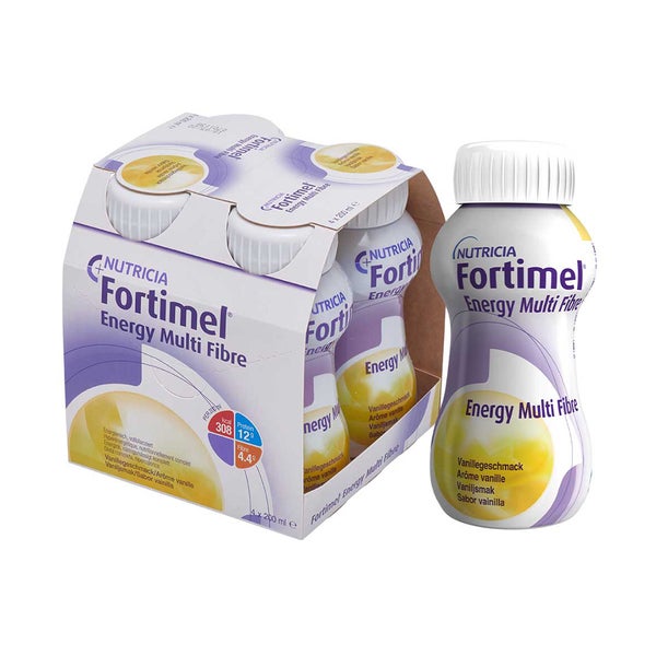 Fortimel Energy Multi Fibre Vanillegeschmack 4X200 ml