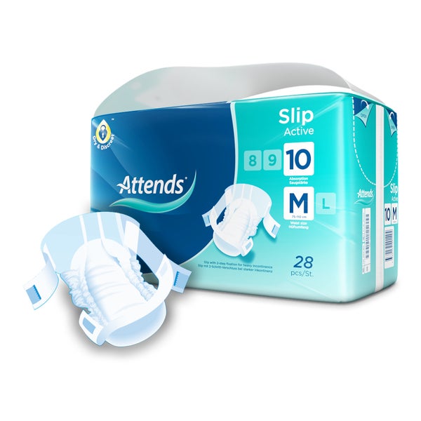 Attends Slip Active 10 Medium 28 St