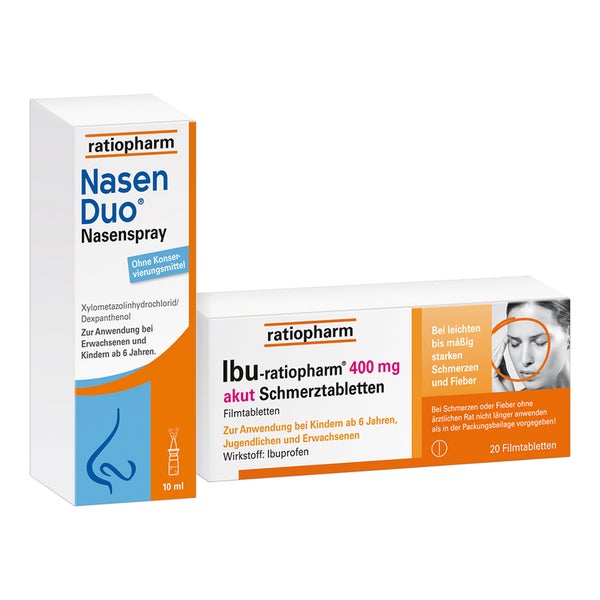 ratiopharm IBU 400 akut + NasenDuo 1 Set