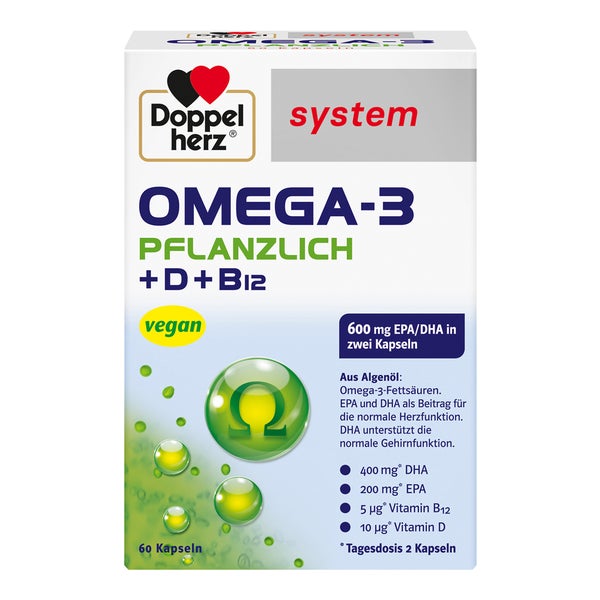 Doppelherz Omega-3 Pflanzlich System 60 St