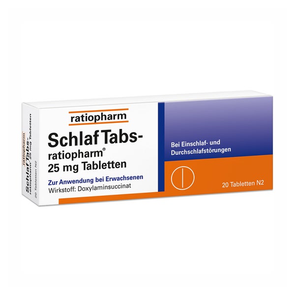 Schlaf Tabs-ratiopharm 25mg Tabletten 20 St
