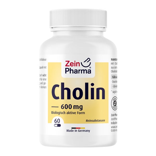 Cholin 600mg Rein Aus Bitartrat Veg Kapseln 60 St
