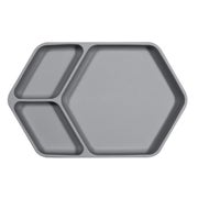 Silikon-Teller eckig Dunkelgrau