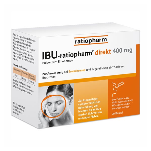 Ibu-ratiopharm Direkt 400 Mg Pulver Zum Einnehmen 20 St