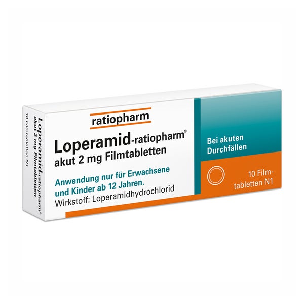 Loperamid ratiopharm akut 2 mg 10 St