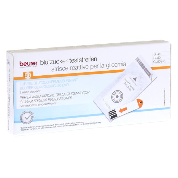 Beurer Gl44/50 Folie Blutzucker Teststreifen 50 St
