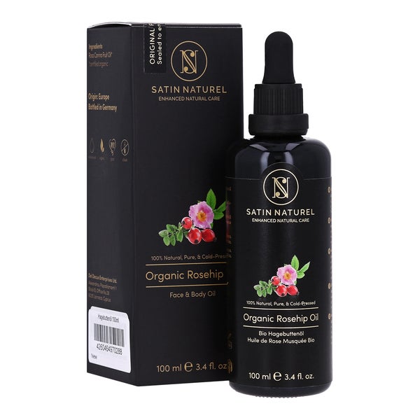 Satin Naturel Bio Hagebuttenöl Kaltgepresst Vegan 100 ml